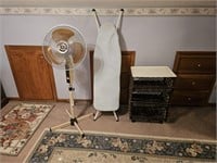 Fan- Ironing Board- Storage Cabinet