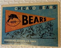1959 Topps Football Chicago Bears Team Card