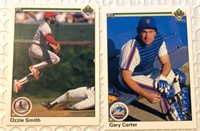 1990 Hall Of Famers Ozzie Smith & Gary Carter