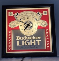 Budweiser Light Anheuser-Bush light up clock