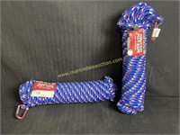 2) 100ft x 3/8" Poly Ropes