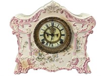 Gorgeous Antique Ansonia Porcelain Clock