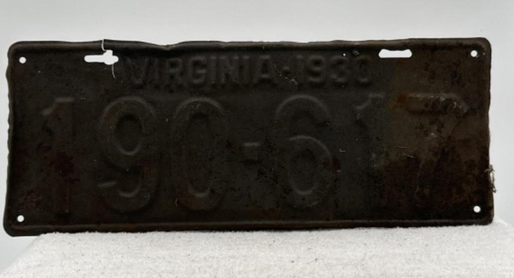 1930 Virginia License plate
