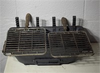 Cast iron grill with grate