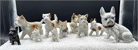 Lot of porcelain dog collectibles - schnauzer and