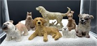 Lot of 7 dog figurines