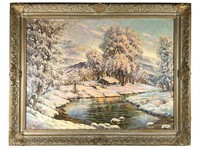 W. Tomlinson Signed Very Large Oil Painting