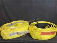 2) Preowned 20ft x 6" Lifting Straps Slings
