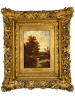 JW Casilear Ornate Framed Oil On Board