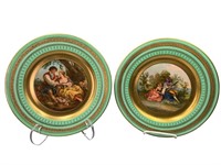 2 Royal Vienna Hand Painted, Signed Plates