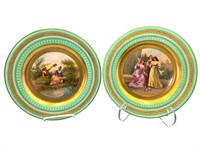 2 Signed Royal Vienna Hand Painted Plates