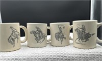 Set of 4 Marlboro Man coffee cups