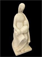 Carved 13.75 Inch Tall Marble Stone Sculpture