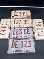 3 sets of old Ohio Plates