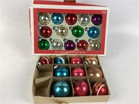 Lots of Shiny Brite ornaments & other glass