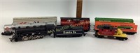 HO scale, train carts, Santa Fe, 638 locomotive,