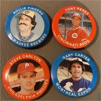4 1984 Fun Foods Baseball Pins - Perez, Carter