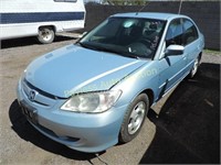 2005 Honda Civic JHMES96655S009447 Blue