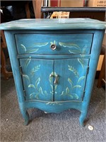 Blue side table cabinet