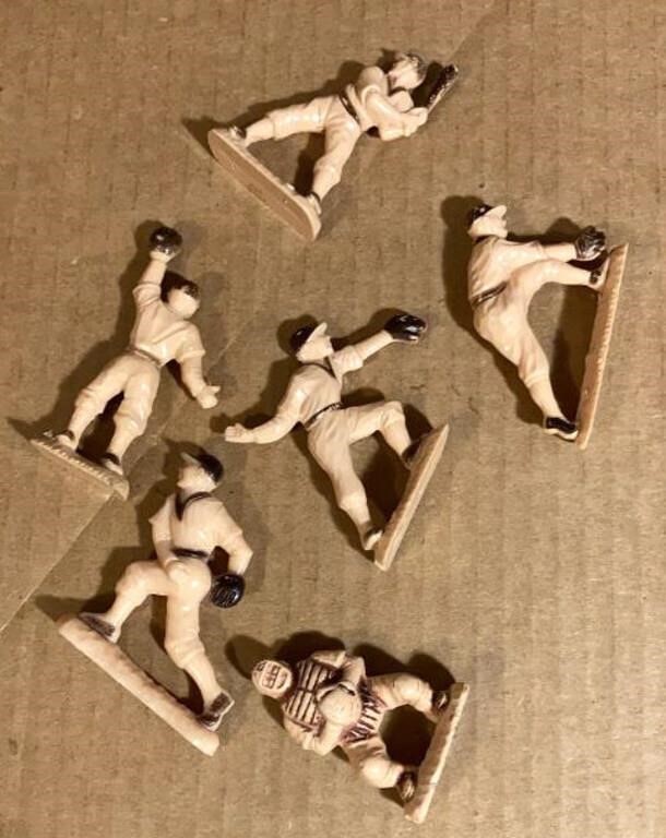 6 Bakelite Baseball Figurines