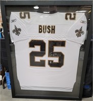 N - SIGNED BUSH #25 JERSEY FRAMED (L59)