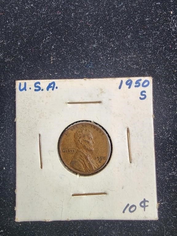 COLLECTABLE 1950 USA One Cent Coin