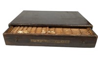 19thC. VTF Round Watch Crystals in Wooden Box