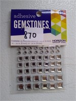 G) New Adhesive Gemstones, silver squares
