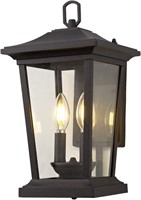 Large Outdoor Wall Sconce, 2-Lights Lantern, Exter