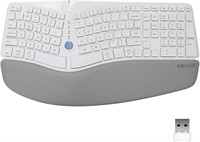 DeLUX Wireless Ergonomic Split Keyboard with Cushi