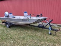 1988 14' Pilar Kraft Aluminum Boat w/ Newer Engine