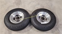 2) Go Kart Tires w Aluminum Wheels