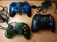 Lot of Three Misc Xbox GAme Console Controllers -