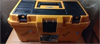 Plastic tool Box With Misc Guitar Strings