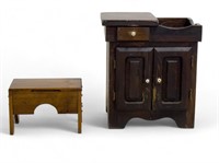 Child Size Dry Sink + Storage Stool