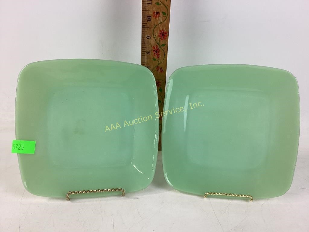 Jadeite Green Plates includes (2) please see