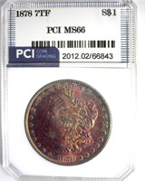 1878 7TF Morgan MS66 LISTS $4750