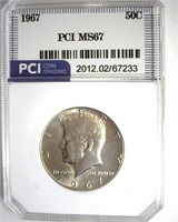 1967 Kennedy MS67 LISTS $1200