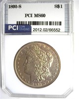 1892-S Morgan MS60 LISTS $48500