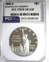 1986-S S$1 Statue of Liberty PCI PR70 DCAM