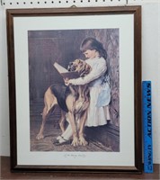 Dog print - The reading lesson