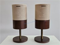 Pair Walnut Pedestal Electrohome Speakers
