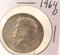 1964 D Kennedy Silver Half Dollar