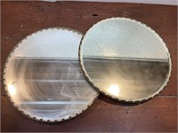 2 beveled dresser mirrors