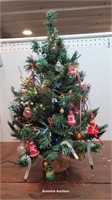 Vintage decorated little Christmas tree