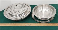 Grater and receptacle bowls stainless