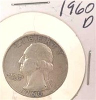 1960 D Washington Silver Quarter