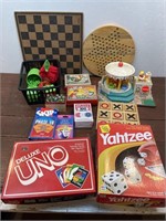 Box lot of games and vintage toys