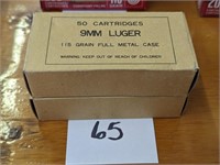 9mm Luger Ammo - 100 Rounds