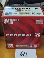 Federal 9mm Luger Ammo - 200 Rounds